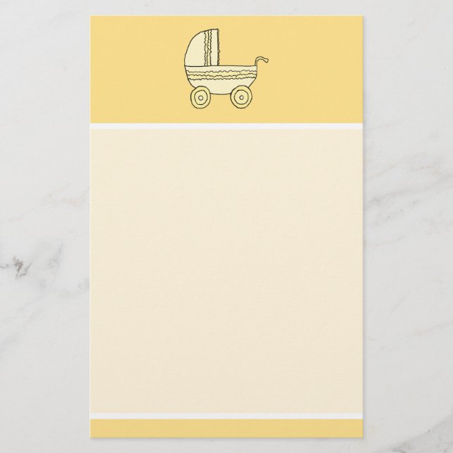 Papelería Pram Baby Amarillo. (Anverso)