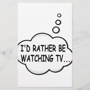 Papelería Preferiría Estar Viendo La Televisión