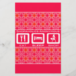 Papelería Premio Pink Funny Shopaholic Eat Sleep Shop
