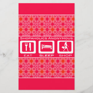 Papelería Premio Pink Funny Shopaholic Eat Sleep Shop