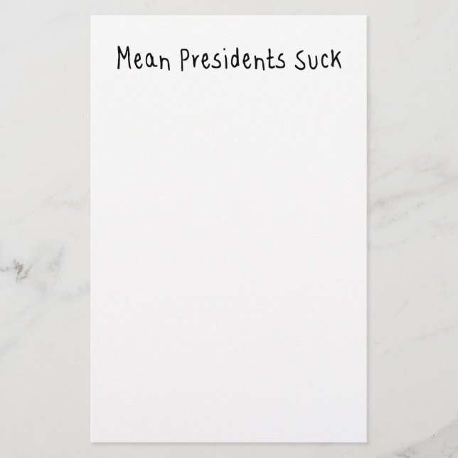 Papelería Presidente medio Suck (Anverso)