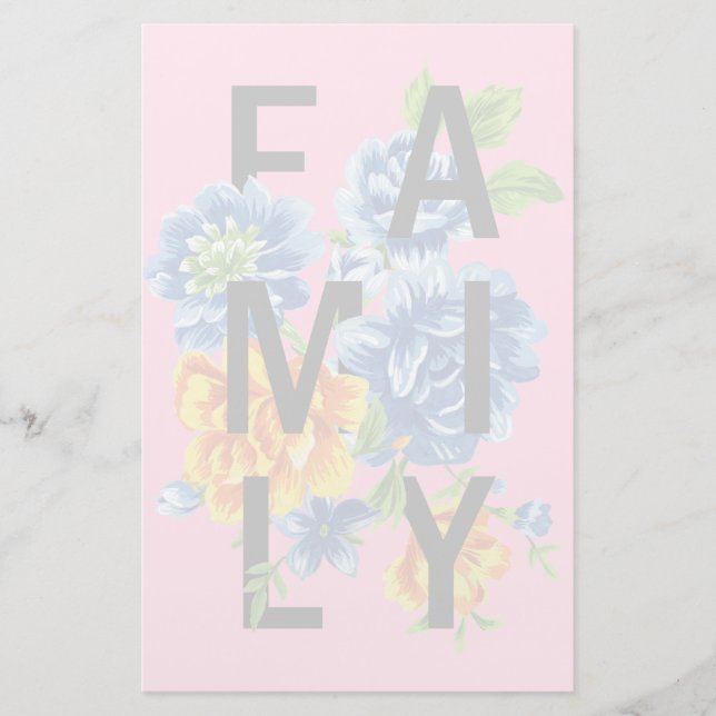 Papelería Presupuesto de familia floral (Anverso)