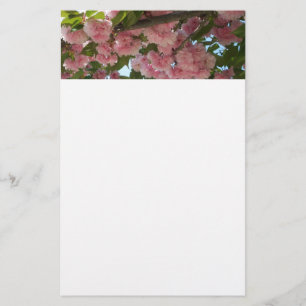 Papelería Primavera del Árbol de cerezo IV con doble floreci