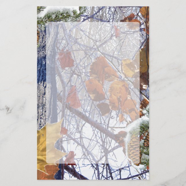 Papelería Primer estilo de camuflaje de invierno con nieve (Anverso)