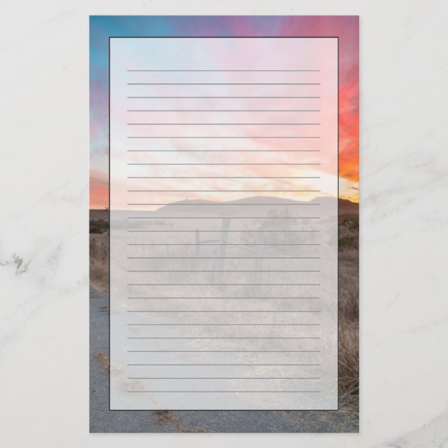 Papelería Primera puesta del sol del día (Anverso)