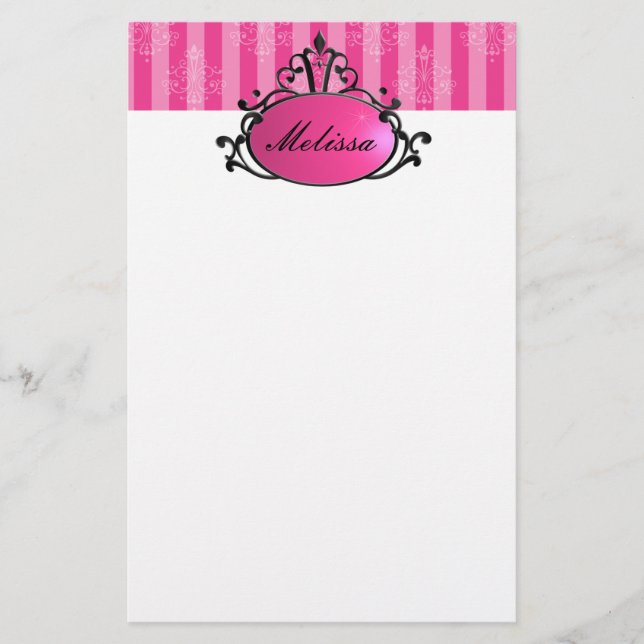 Papelería Princess Name Filigree (Anverso)