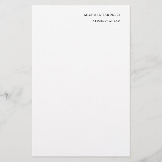Papelería Procurador de Derecho de la Planta Clásica Minimal (Anverso)