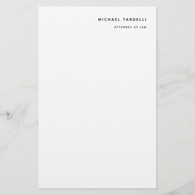Papelería Procurador de Derecho Profesional Clásico Minimali (Anverso)