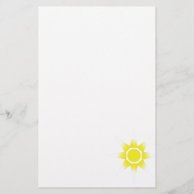 Papelería Producto amarillo blanco mágico Sun (Anverso)
