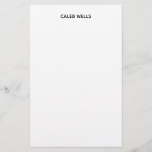 Papelería Profesión Sencillo Simple Blanco Atractivo