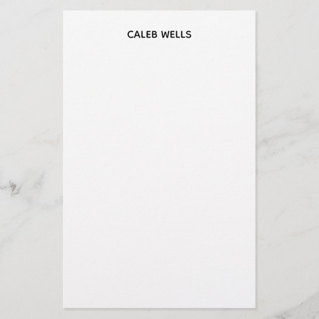 Papelería Profesión simple blanco simple atractiva (Anverso)