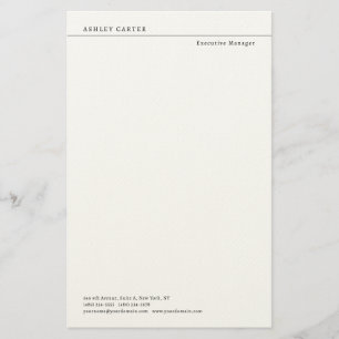 Papelería Profesional elegante blanco minimalista moderno