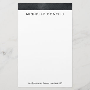 Papelería Profesional elegante moderno gris blanco minimalis