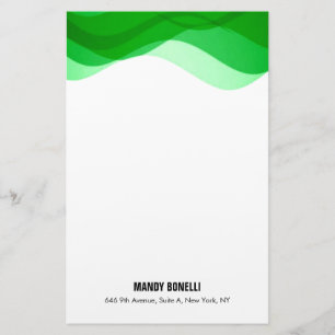 Papelería Profesional elegante moderno verde blanco tendenci