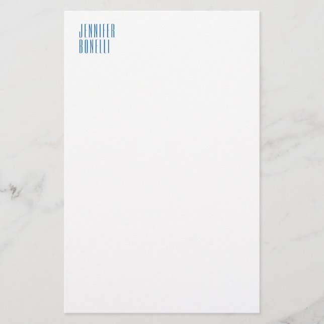 Papelería Profesional minimalista moderno azul blanco (Anverso)