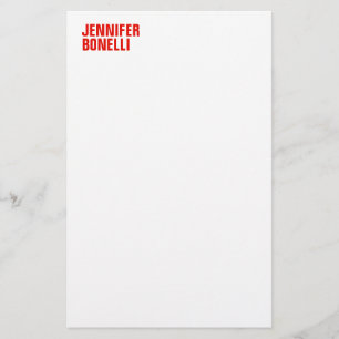 Papelería Profesional minimalista moderno rojo blanco negrit