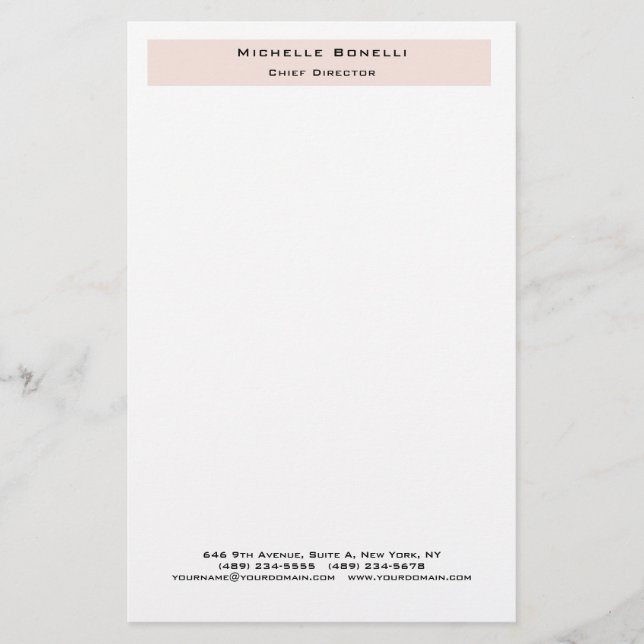 Papelería Profesional Minimalista Moderno Sencillo (Anverso)