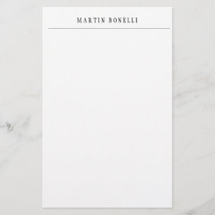 Papelería Profesional Sencillo Negro y Blanco Minimalista
