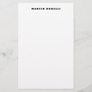 Papelería Profesional Sencillo Negro y Blanco Minimalista