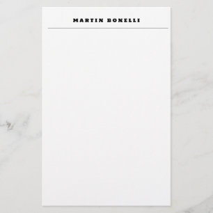 Papelería Profesional Sencillo Negro y Blanco Minimalista