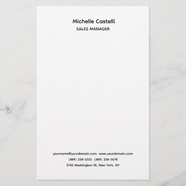 Papelería Profesional Único Clásico Simple (Anverso)