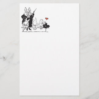 Papelería profesor del cerdo con los estudiantes