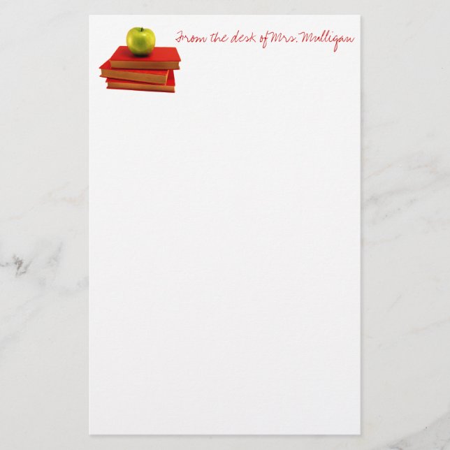 Papelería Profesor del escritorio de (Anverso)