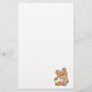 Papelería profesor enseñando diseño de oso de peluche para b