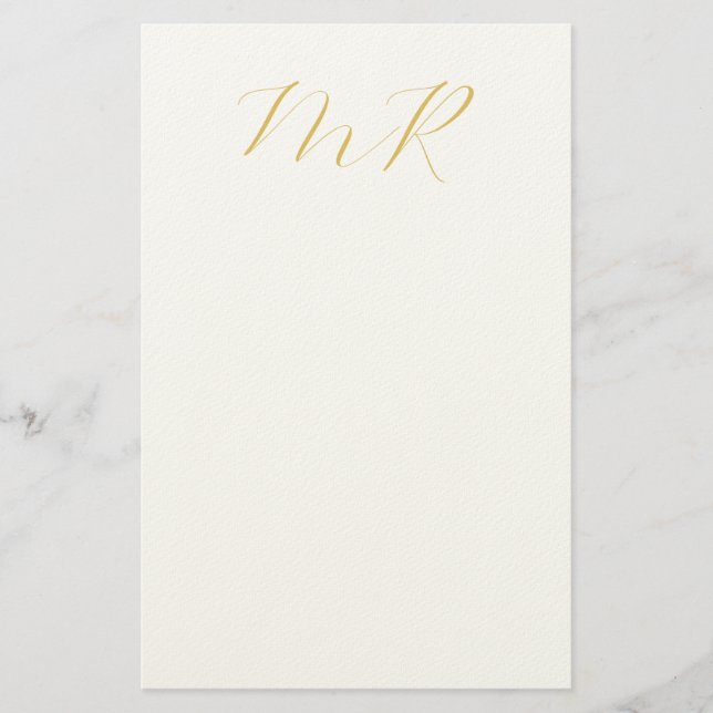 Papelería Professional Classical Monogram Minimalist Plain (Anverso)