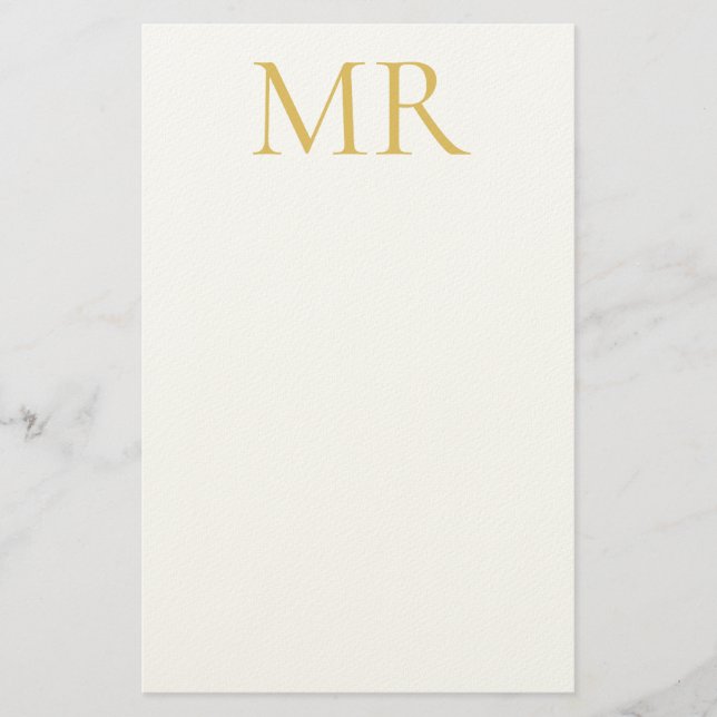 Papelería Professional Classical Monogram Minimalist Plain (Anverso)