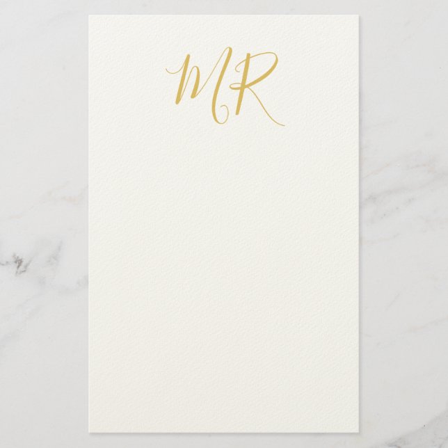Papelería Professional Classical Monogram Minimalist Plain (Anverso)