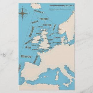 Papelería Pronóstico de envío de las Islas Británicas en col