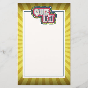 Papelería Prueba de trivialidad nocturna Fiesta de arrebato