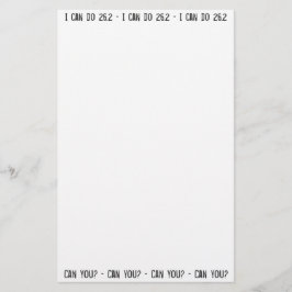 Papelería Puedo hacer 26,2 -- ¿Puede usted?