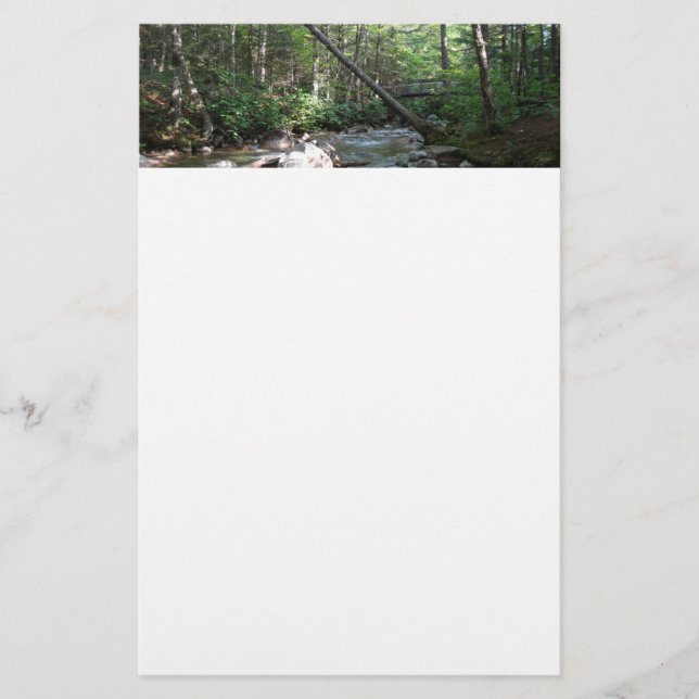 Papelería Puente del río Pemigewasset en Nuevo Hampshire (Anverso)