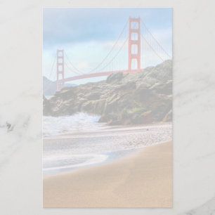 Papelería Puente Golden Gate al atardecer
