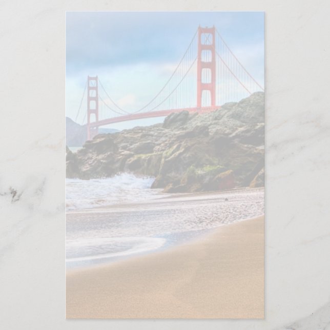 Papelería Puente Golden Gate al atardecer (Anverso)