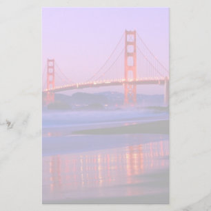 Papelería Puente Golden Gate en Baker Beach al amanecer