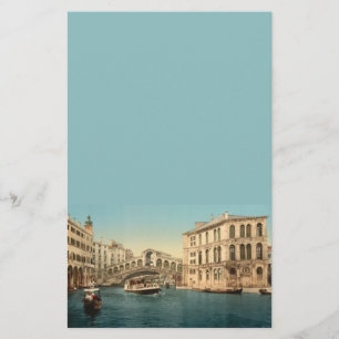 Papelería Puente y Gran Canal, Venecia, Italia de Rialto