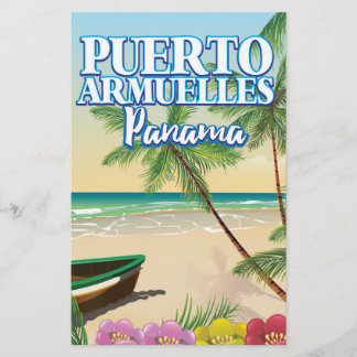 Papelería Puerto Armuelles Panamá cartel de viaje a la playa
