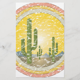 Papelería Puesta del sol del desierto del cactus