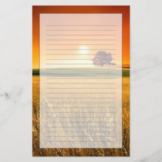 Papelería Puesta del sol roja sangre