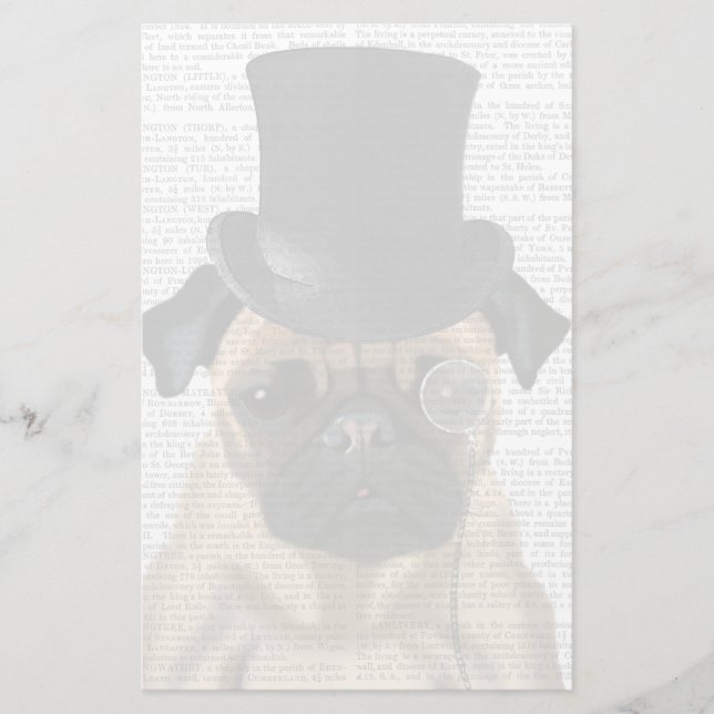 Papelería Pug, hebilla formal y Gorra (Anverso)