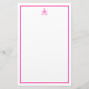 Papelería Pulpo rosado de muy buen gusto