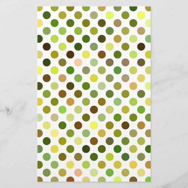 Papelería Puntos amarillo y verde (Anverso)