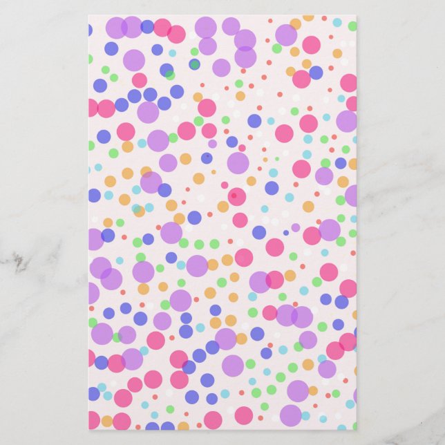 Papelería Puntos en rosa (Anverso)