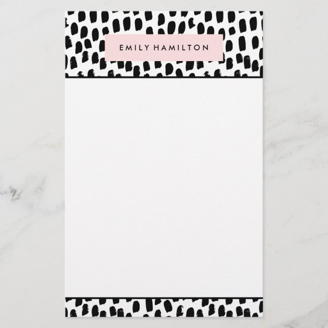Papelería Puntos modernos | Stationery personalizada (Anverso)