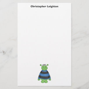 Papelería Puré del monstruo · Monstruo Tres-Observado verd