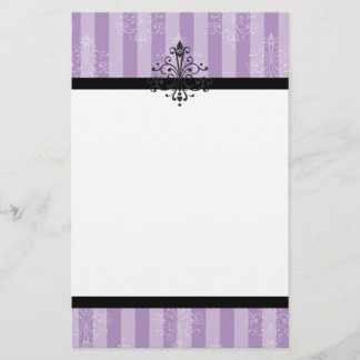 Papelería Purple Flourish