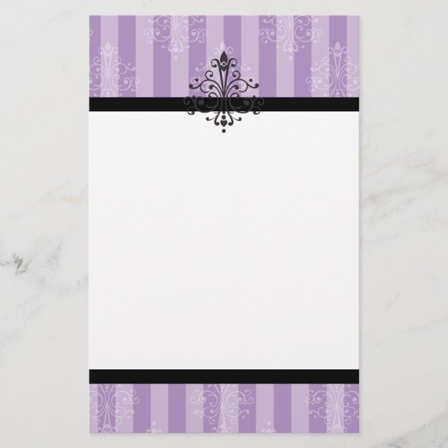 Papelería Purple Flourish (Anverso)